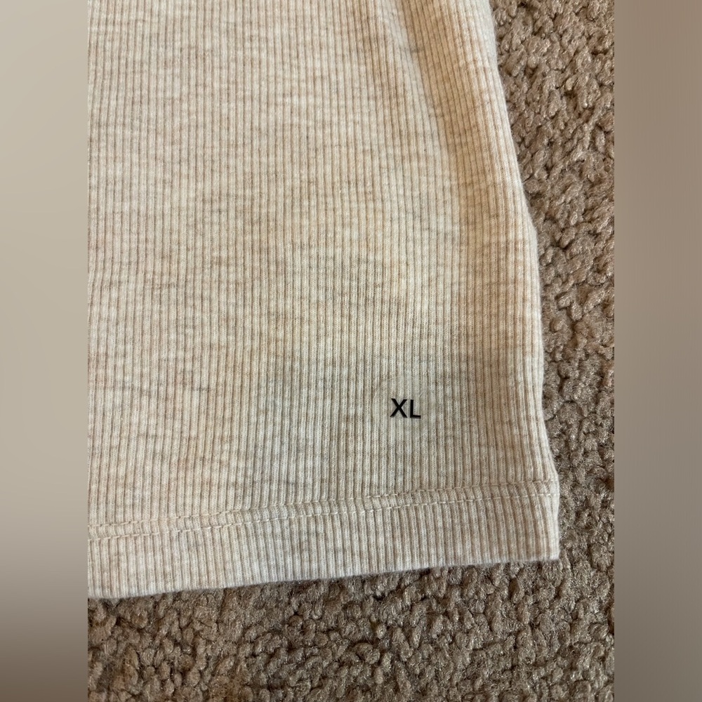 NWT Beige Ribbed Baby Tee - Picture 3 of 3